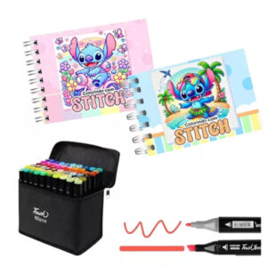 Kit Livro De Colorir Bobbie Goods 55 Desenhos + 80 Canetinha