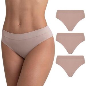 Kit 03 Calcinha Loba Lupo Básica Sem Costura Clássica By Lupo Feminina Forro Algodão