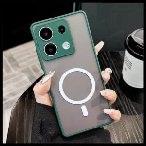 Capa De Telefone Para Redmi Note 13 Pro 5G 4G Fosca TPU Silicone Traseira Suporte Carregador Magnético Sem Fio