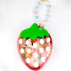 Kit Moranguinho Acessórios de Moda Infantil Pulseiras Presilhas Aneis