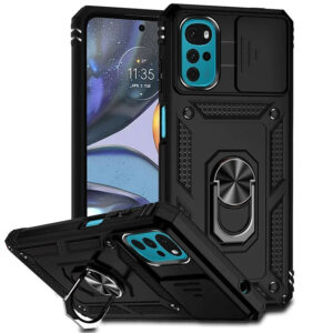 Caso Armadura À Prova De Choque Para Motorola Moto G22 E32 G32 G52 G62 G82 G60S G31 G41 Anel Titular Slide Janela Lente