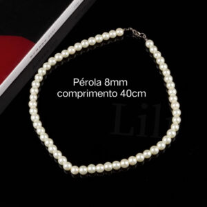 Kit 12 Colars Gargantilha Com Pérolas Bijuterias / Unissex
