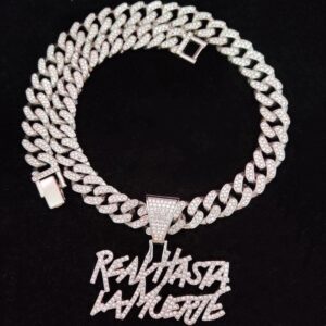 Novo Corrente Cravejada Pingente Ice Carta de Diamante Completo Moda Colar Cubano Jóias Presentes Para Homens & Mulheres