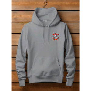 Blusa Moletom Canguru Corinthians Unissex Blusa De Frio Abrigo Timão Flanelado