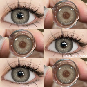 EYESHARE 1 Par De Lentes De Contato Coloridas De 14.5 Mm Para Olhos Naturais Marrom/Cinza Anual Alunos