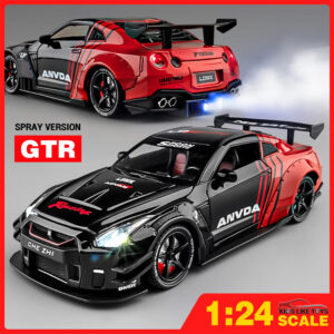 KLT 1 : 24 NISSAN GT-R R35 VERSÃO SPRAY DIECAST MODELO CARRO LIGA CARROS BRINQUEDOS COLEÇÃO PRESENTE PARA CRIANÇAS MENIN