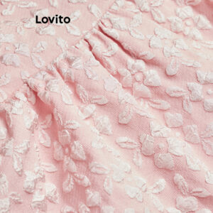 Lovito Casual Simples Babados Jacquard Regata para Mulheres L109MD587