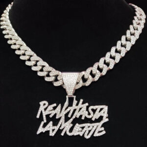 NOVO CORRENTE CRAVEJADA PINGENTE ICE CARTA DE DIAMANTE COMPLETO MODA COLAR CUBANO JÓIAS PRESENTES PARA HOMENS & MULHERES