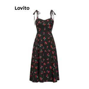 Lovito Vestido Boho Ditsy com estampa floral para mulheres L91AD178