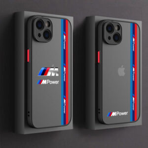 LINHA VERMELHA AZUL CARRO ESPORTIVO B-BMW M MACHO CAPA PARA IPHONE 15 11 14 PLUS 16 PRO MAX 12 13 MINI DE SILICONE 16PRO 15PLUS ARMADURA TRANSPARENTE À PROVA DE CHOQUE
