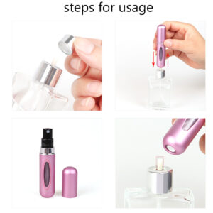 Frasco De spray De Enchimento Inferior De 5ml , perfume Com Fundo De Alumínio Para Reciclagem Cosmético Portátil .