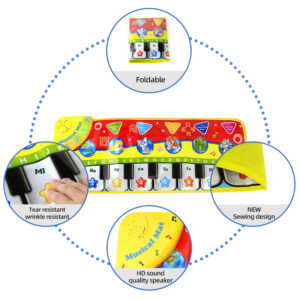 Bebê Piano Esteiras Música Tapete Toque Jogar Jogo Musical Brinquedos Educativos Aniversário Presente De Natal Para Cria