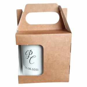 Caixa para Caneca de Porcelana com Visor – Kraft – aceita sublimação