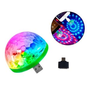 Mini Globo Festa RGB Bola Maluca lâmpada Led USB