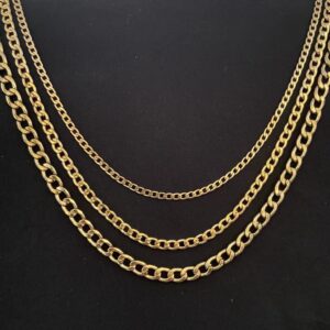 CORDA Corrente DE Masculino 60cm Fino Aço Inoxidável dourado 316L