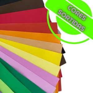 Placas De EVA 40×47 – Kit com 100 folhas coloridas (sortidas).