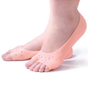 Meia Palmilha Silicone Hidratante Protetor Pés Calcanhar Dedos Sapato Conforto Ortopédico Alívio Dor