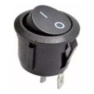 Chave Gangorra Redonda Preta Kcd1-106-101 On/off 2t