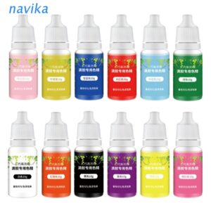 NAV 12 Cores Kit De Pigmento De Resina Epóxi Transparente UV Coloração Corante Resistência Ao Desbotamento