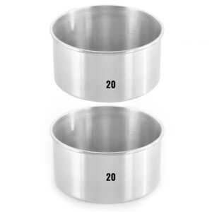 JOGO 2 (DUAS) Forma Assadeira Bolo Redonda Alta 20 x 10 cm Alumínio – E74-1