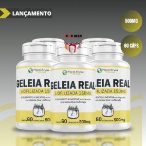 Suplemento Alimentar Geléia Real Liofilizada com Vitaminas e Minerais 60 cápsulas