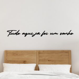 Quadro Tudo Aqui Já Foi Um Sonho Decoração Quarto Casal Sala Mdf 3mm