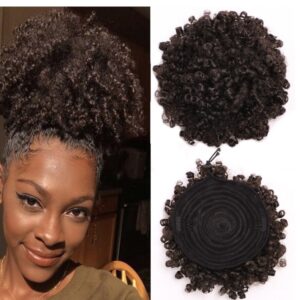 Rabo Cacheado Afro Puff 25cm – Fibra Orgânica Premium