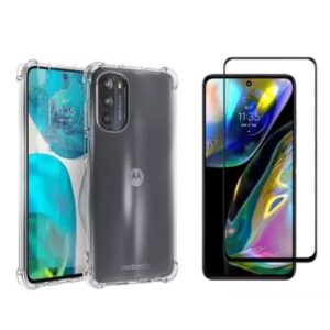 Kit Capa Capinha MOTO G52 XT2221-2 Tela 6.6” + Película de Vidro 3D