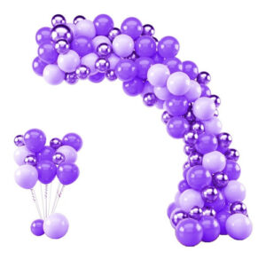 150 Balões Roxo Lilás Candy + Violeta Metalizado Promo