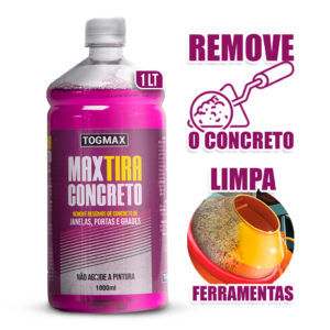 Limpador 1 Litro Removedor Cimento e Concreto Max Tira Concreto Limpeza Pesada Pós-Obra