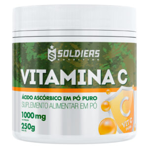 Vitamina C em Pó – Ácido Ascóbico 250g – 100% Pura Importada – Soldiers Nutrition
