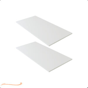 Kit 2 Prateleira Branca 70X40 Tampo Tabua Mdf Branco Organizadora Decoração Cozinha Quarto Banheiro Sala