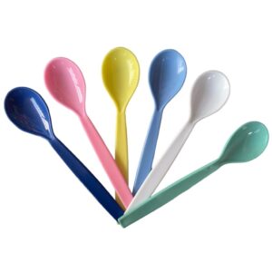 Colher plastico reutilizavel reforçado refeição sobremesa aniversario bolo escola sopa acampamento