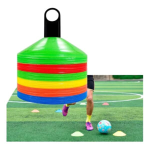 Kit C/ 50 Unidades Cone Demarcatório Half Cone Chapéu Chinês Treino Em Casa Ao Ar Livre