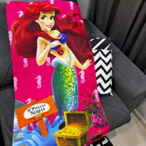Toalha Infantil Banho Praia Algodão Grande A Pequena Sereia