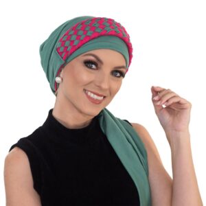 Turbante Touca com tiara de Trança Larga DUO na cor escolhida