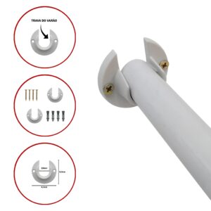 Suporte de Parede Roseta Flange para Varões de Cortina 19MM – Várias Cores (Par)
