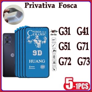 Película Privativa Fosca Anti-Spy Matte Cerâmica Hidrogel MOTO G31 G41 G51 G71 G72 G73