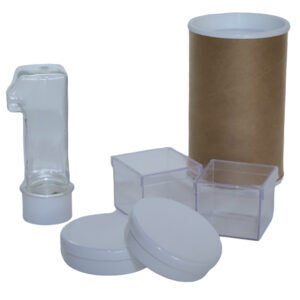 Kit festa 1 – 200 itens – 50 cofres 10×06 / 50 latinhas 5×1 / 50 caxinhas 4×4 / 50 tubetes número 1
