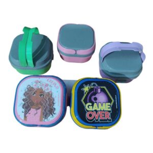 Marmitinha Kids Pote Com Alça e Divisória Escolar Lanche Plasvale