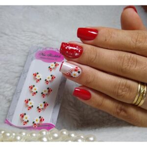 Kit 300 adesivos de unhas 3D para decoração de unha – 30 cartelas (150 pares)