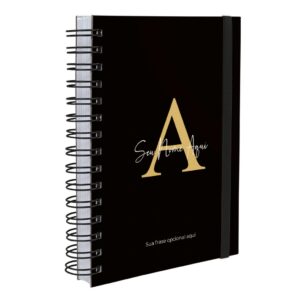 Agenda Plus 2025 Personalizada Capa Dura Moderna Letra Cores