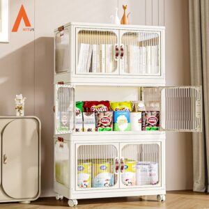 Caixa Armário De Armazenamento Dobrável Sem Instalação De Roupas Lanches e Artigos Diversos Multicamadas De Plástico Qua
