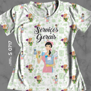 Blusa Camisa Camiseta Feminina Baby Look Serviços Gerais