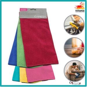 kit 6 Panos Toalha De Microfibra Multiuso Super Absorvente Atoalhado Carro, Casa Não Arranha