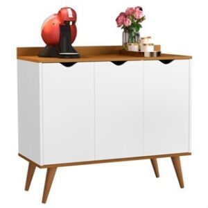 Aparador Sala Retrô Pés Palito 3 Portas – Buffet 4400 – Cores Diversas – Lojas K7 Móveis.