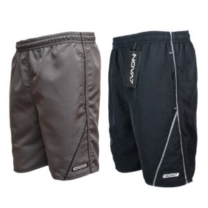 Kit 2 Shorts Calção Tactel Tamanho Especial Extra Plus Grande 3 Bolsos Viés Listras Solto Básico