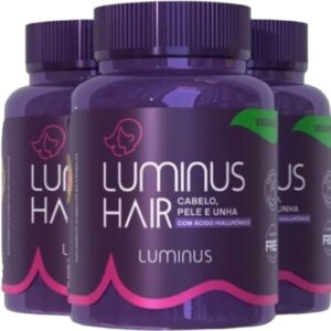 3x NOVO Luminus Hair (Cabelo, Pele e Unha) com Ácido Hialurônico ORIGINAL