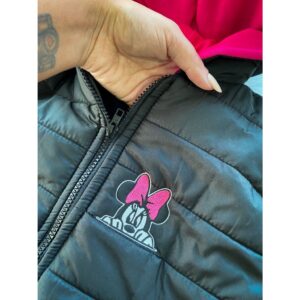 Jaqueta Infantil Puffer Forro de Fibra Outono – Inverno Minnie Menina – Blusa de frio menina