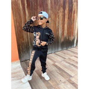 Conjunto de inverno infantil menino urso veste do 4 ao 16